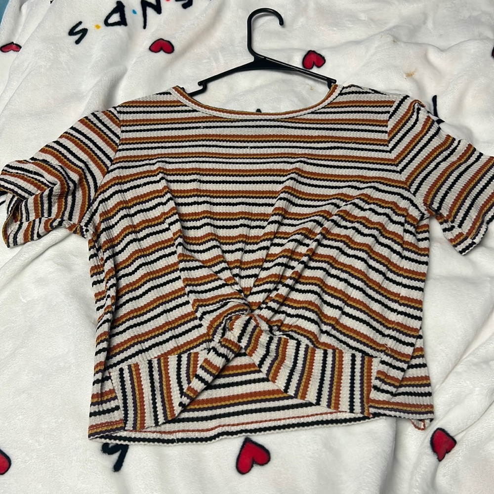 STRIPE CROPPED T